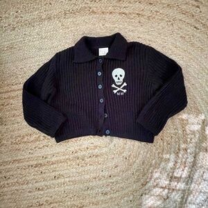 Mischief Made Cardigan Sweater Black Biker Goth Dark Halloween Fall Vibes Small